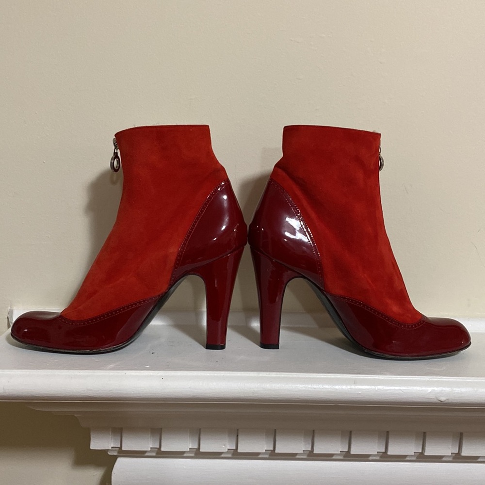 Marc Jacobs red/leopard boot 9.5